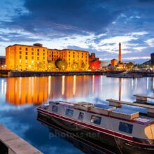 Evening at Salthouse Dock in Liverpool.